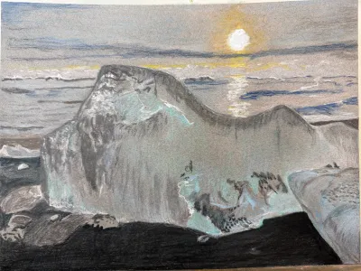 Iceland Iceberg Sunset