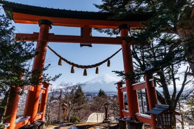 Mount Fuji Through Torii Gates