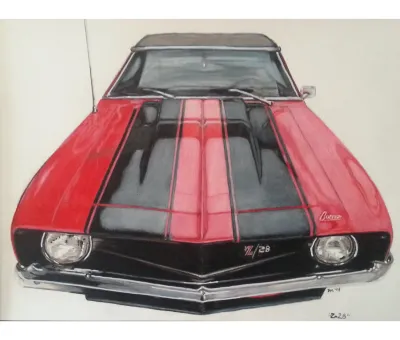 Classic Camaro Z/28 Drawing